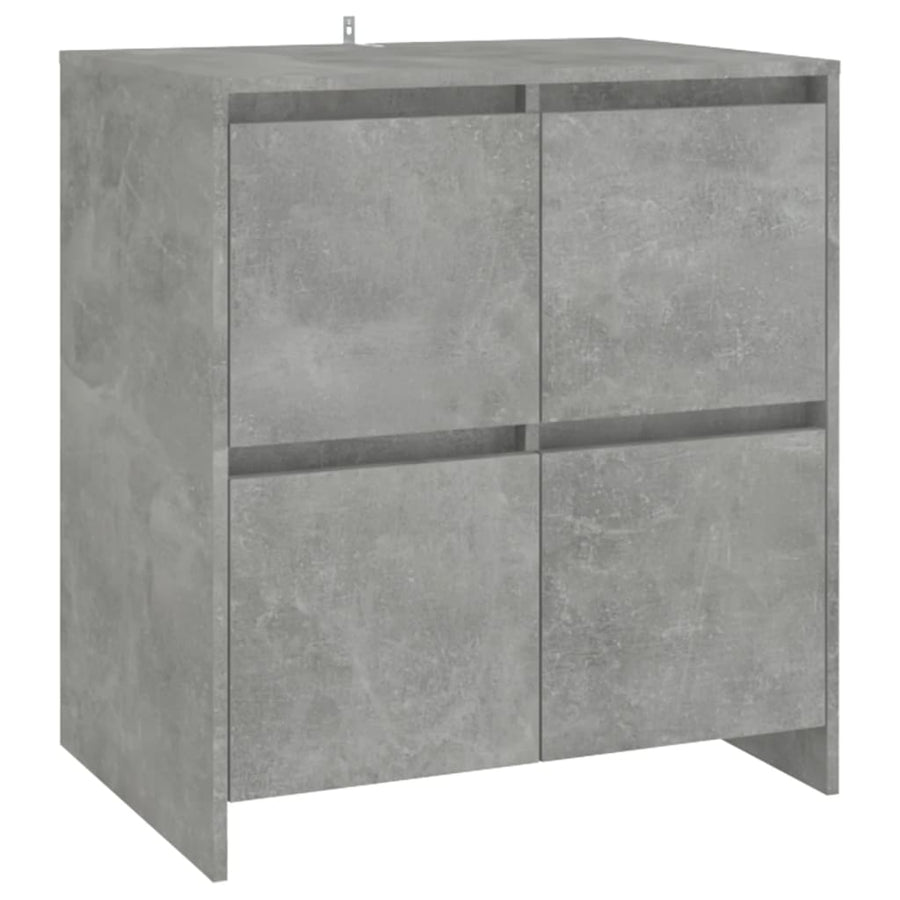Dressoir 70x41x75 cm bewerkt hout betongrijs