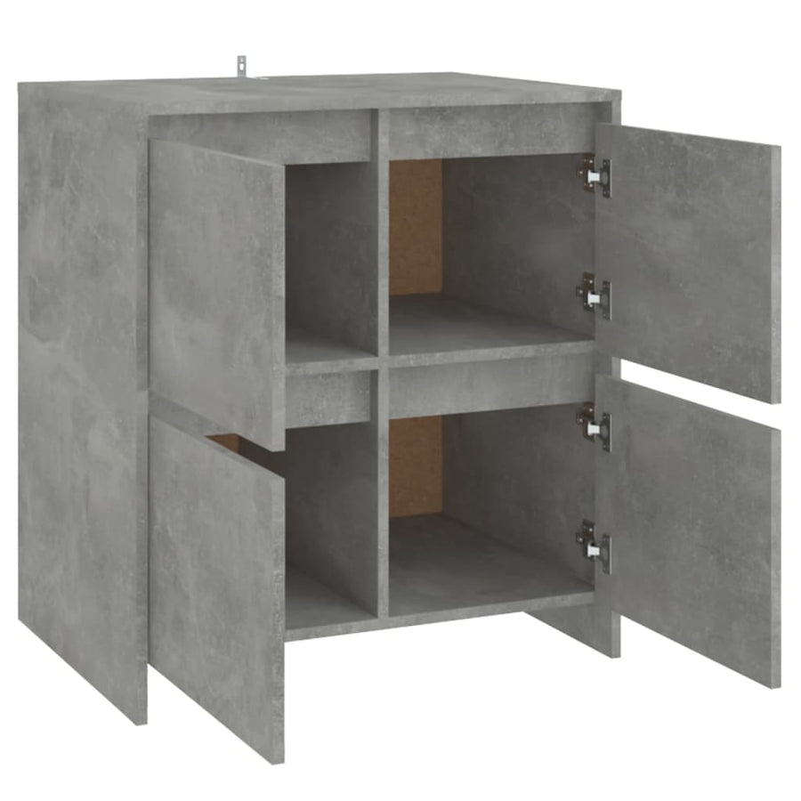 Dressoir 70x41x75 cm bewerkt hout betongrijs