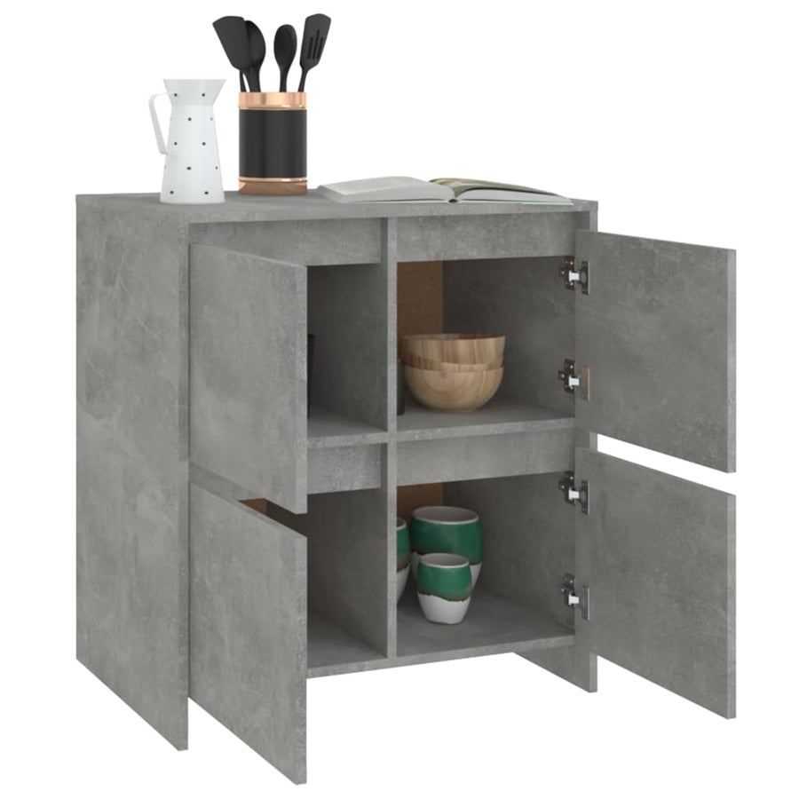 Dressoir 70x41x75 cm bewerkt hout betongrijs