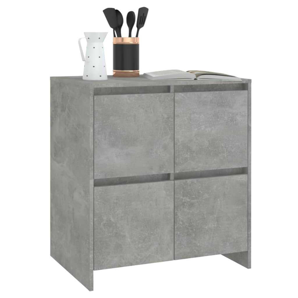 Dressoir 70x41x75 cm bewerkt hout betongrijs