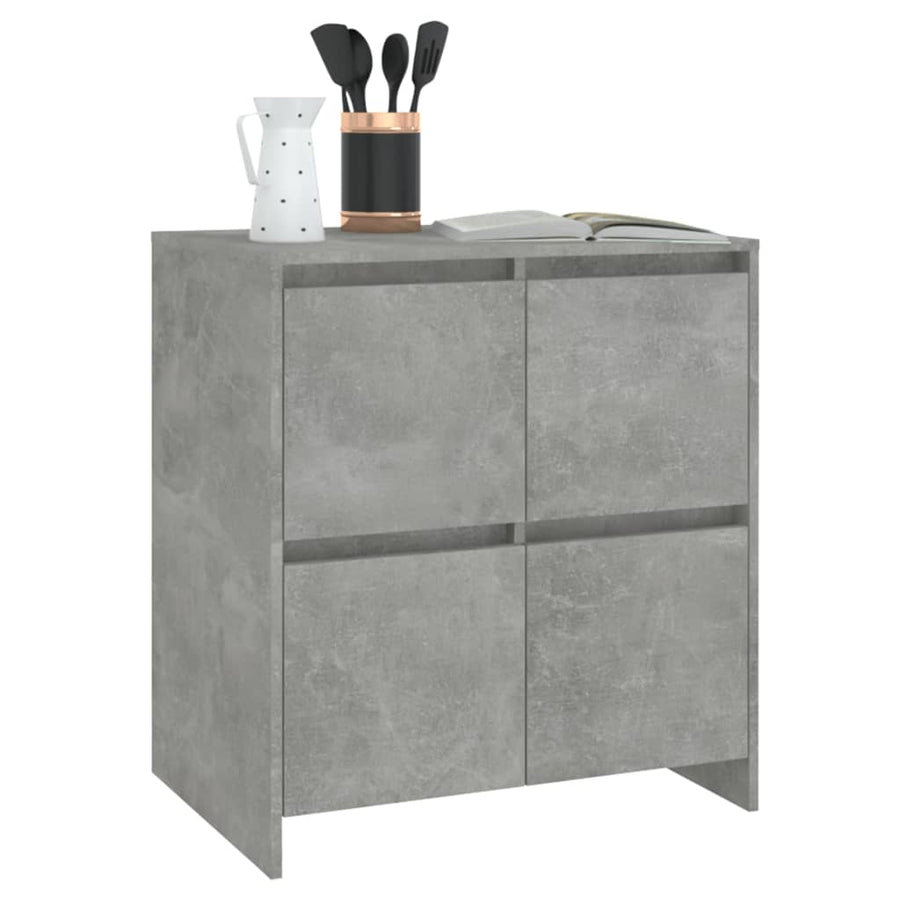 Dressoir 70x41x75 cm bewerkt hout betongrijs