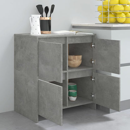 Dressoir 70x41x75 cm bewerkt hout betongrijs