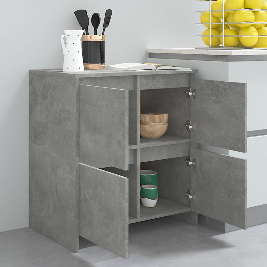 Dressoir 70x41x75 cm bewerkt hout betongrijs