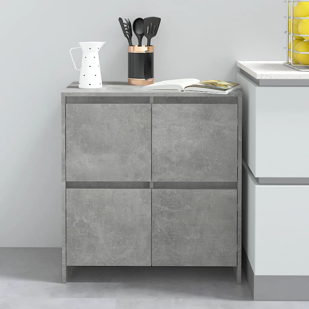 Dressoir 70x41x75 cm bewerkt hout betongrijs