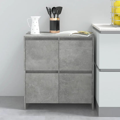 Dressoir 70x41x75 cm bewerkt hout betongrijs