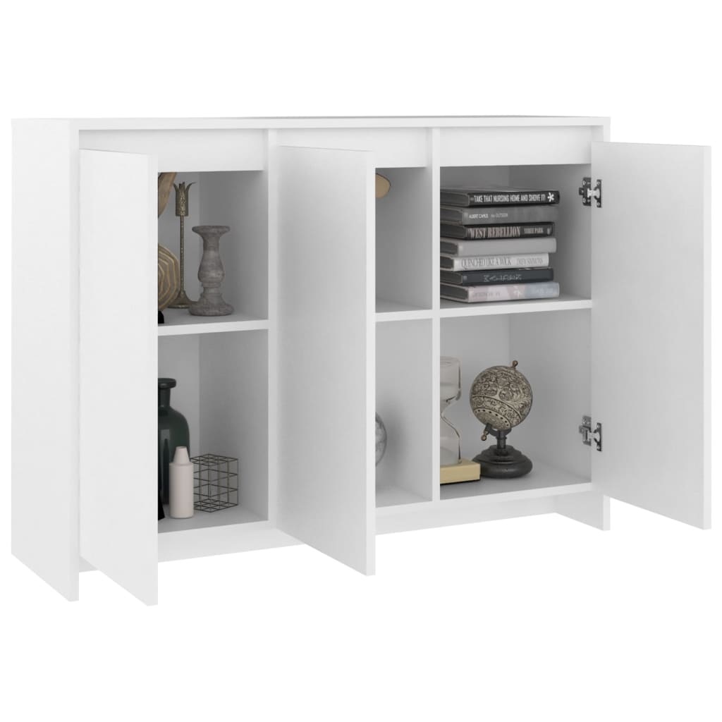 Dressoir 02X33X75 Cm Spaanplaat Wit