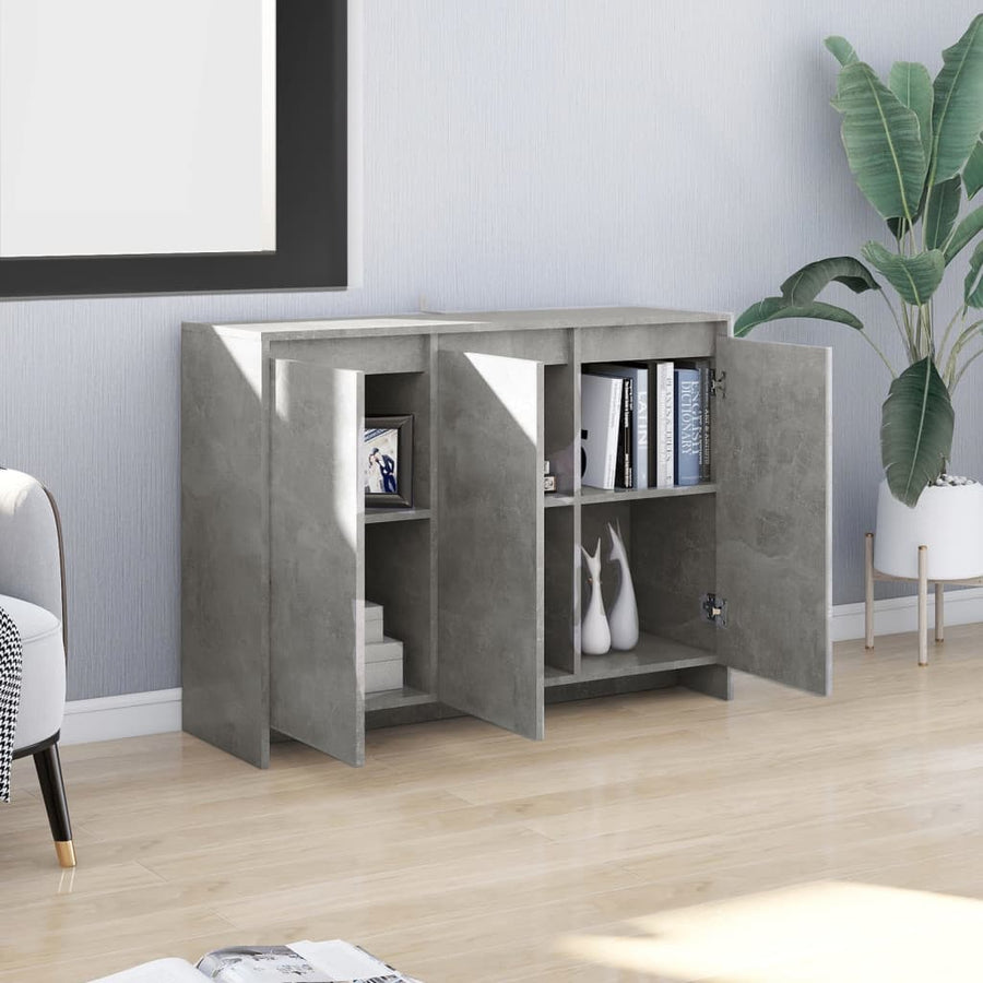 Dressoir 02X33X75 Cm Spaanplaat Betongrijs