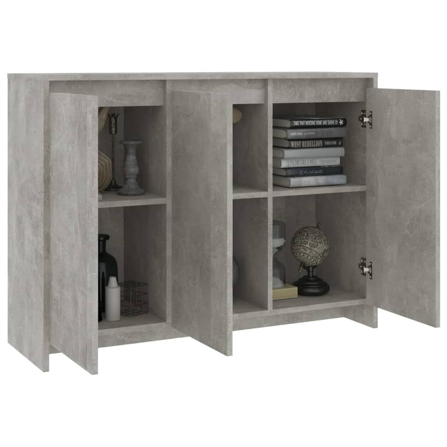 Dressoir 02X33X75 Cm Spaanplaat Betongrijs