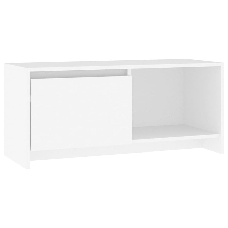 Tv-Meubel 90X35X40 Cm Bewerkt Hout Wit