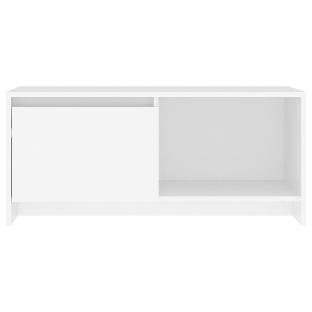 Tv-Meubel 90X35X40 Cm Bewerkt Hout Wit