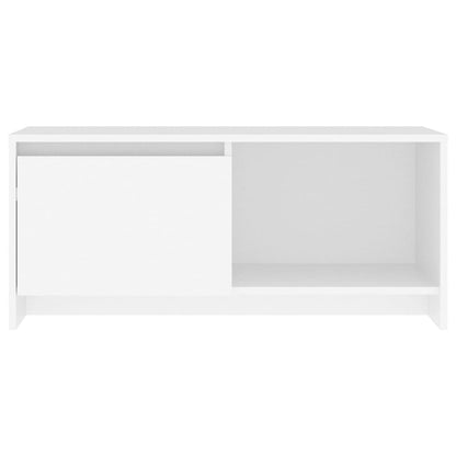 Tv-Meubel 90X35X40 Cm Bewerkt Hout Wit