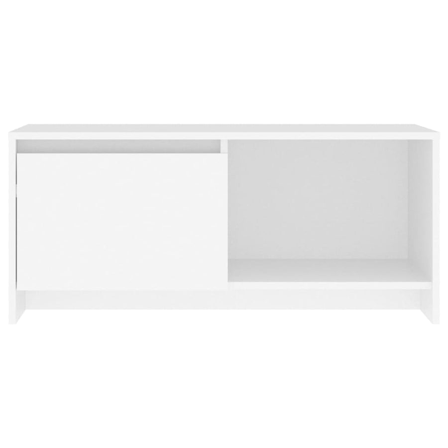 Tv-Meubel 90X35X40 Cm Bewerkt Hout Wit