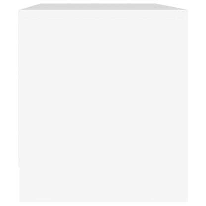 Tv-Meubel 90X35X40 Cm Bewerkt Hout Wit