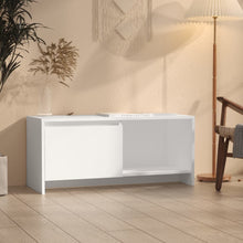 Tv-Meubel 90X35X40 Cm Bewerkt Hout Wit