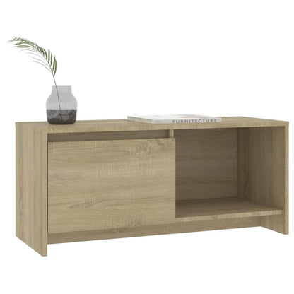 Tv-Meubel 90X35X40 Cm Bewerkt Hout Kleurig Sonoma eiken