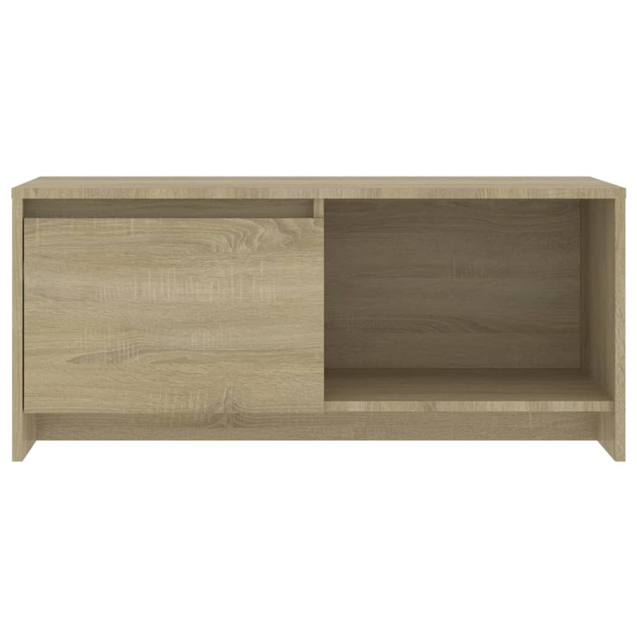 Tv-Meubel 90X35X40 Cm Bewerkt Hout Kleurig Sonoma eiken