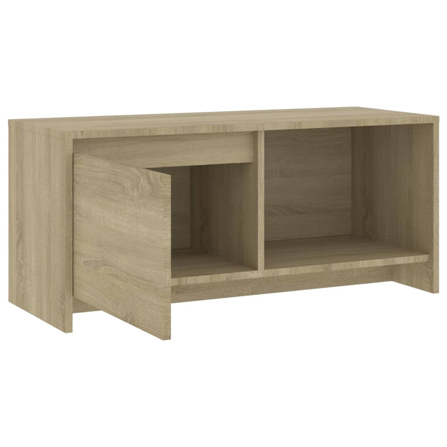Tv-Meubel 90X35X40 Cm Bewerkt Hout Kleurig Sonoma eiken