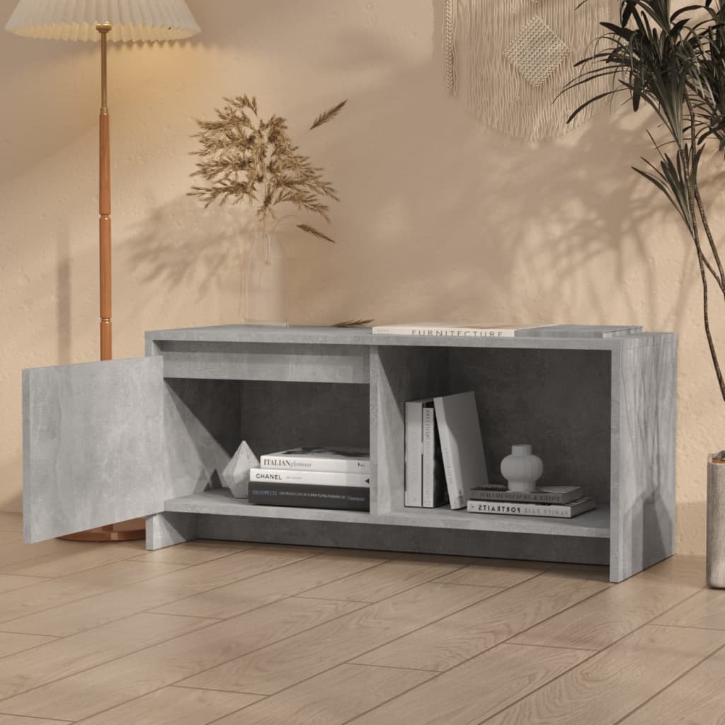 Tv-Meubel 90X35X40 Cm Spaanplaat Betongrijs