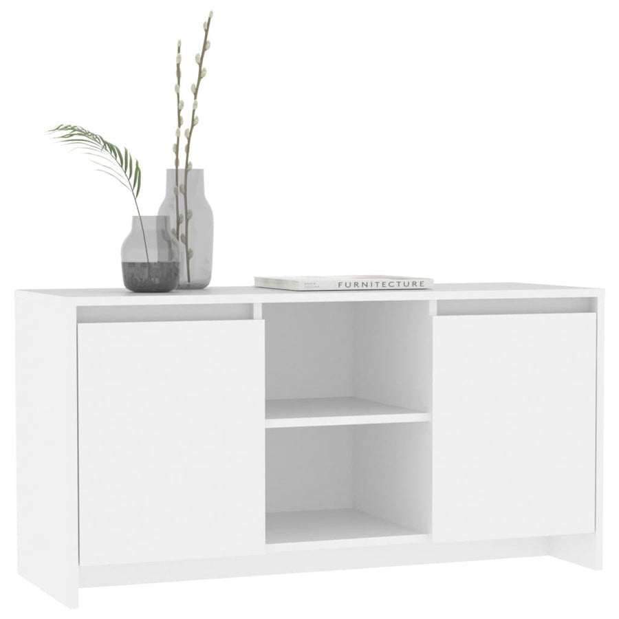 Tv-Meubel 02X37,5X52,5 Cm Spaanplaat Wit