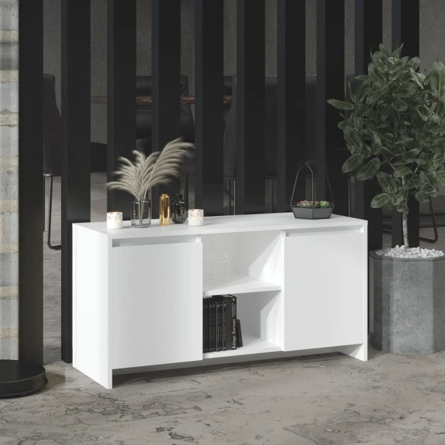 Tv-Meubel 02X37,5X52,5 Cm Spaanplaat Wit