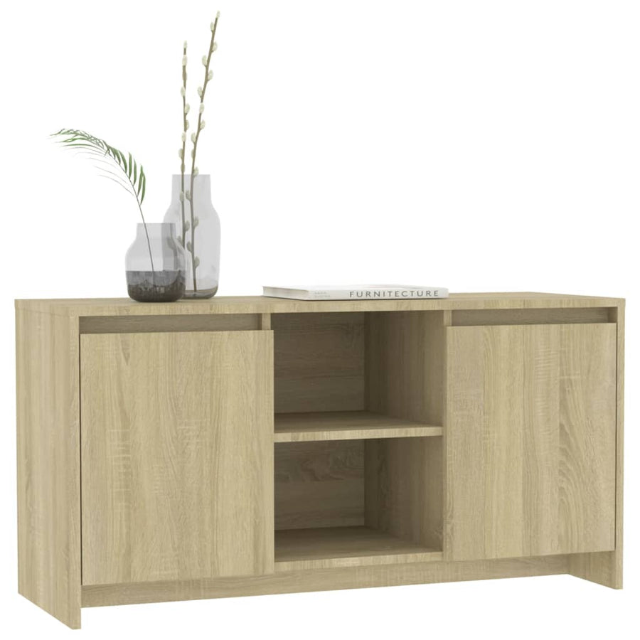 Tv-Meubel 02X37,5X52,5 Cm Spaanplaat Kleurig Sonoma eiken