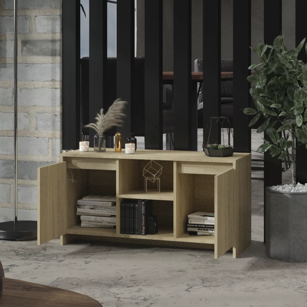 Tv-Meubel 02X37,5X52,5 Cm Spaanplaat Kleurig Sonoma eiken