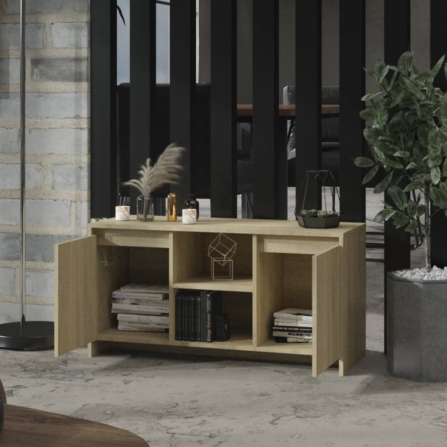 Tv-Meubel 02X37,5X52,5 Cm Spaanplaat Kleurig Sonoma eiken