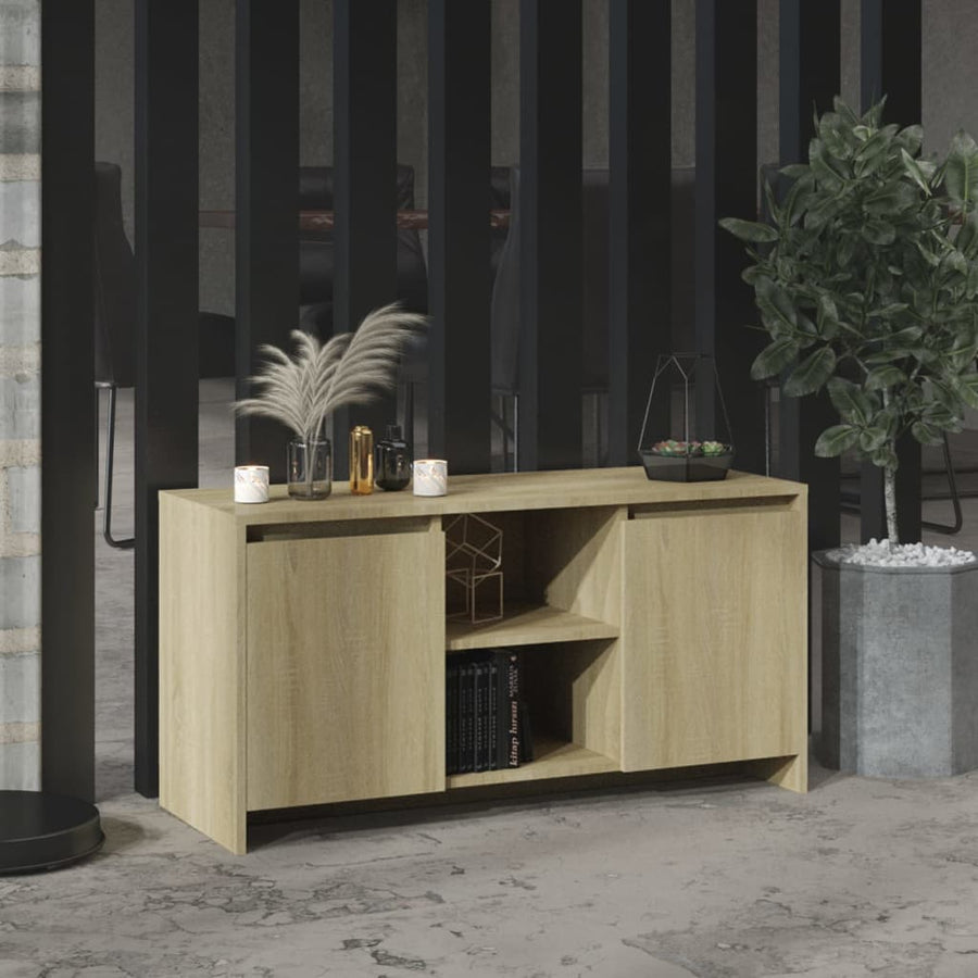 Tv-Meubel 02X37,5X52,5 Cm Spaanplaat Kleurig Sonoma eiken
