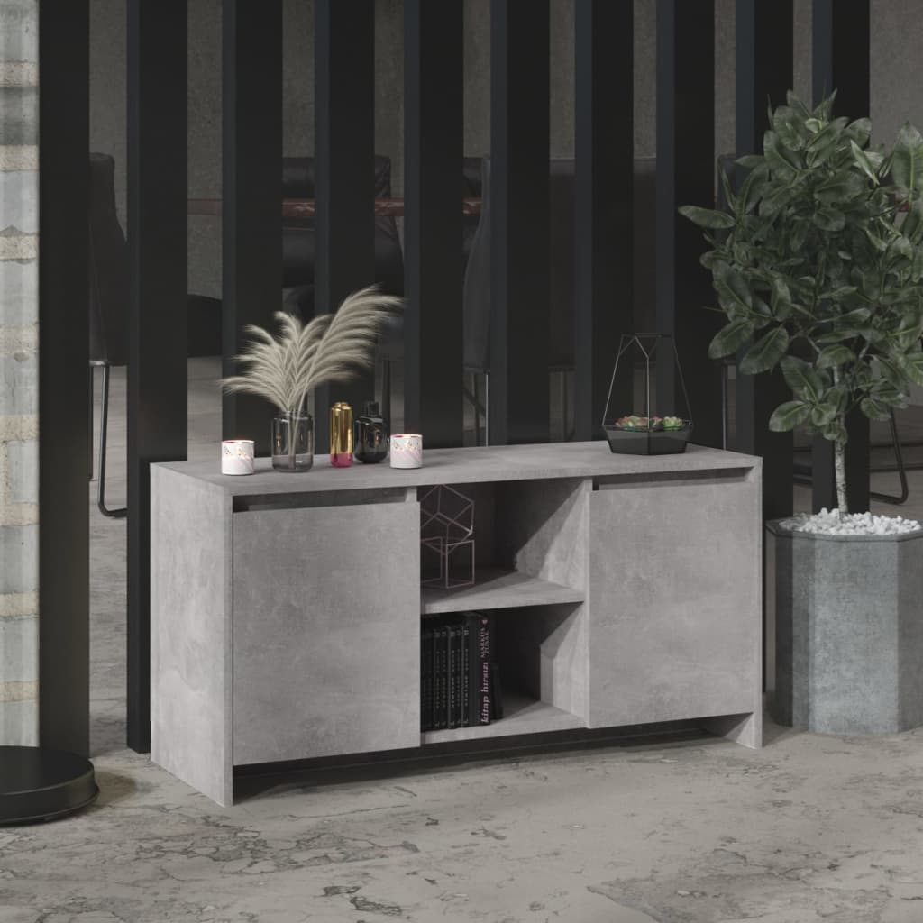 Tv-Meubel 02X37,5X52,5 Cm Spaanplaat Betongrijs