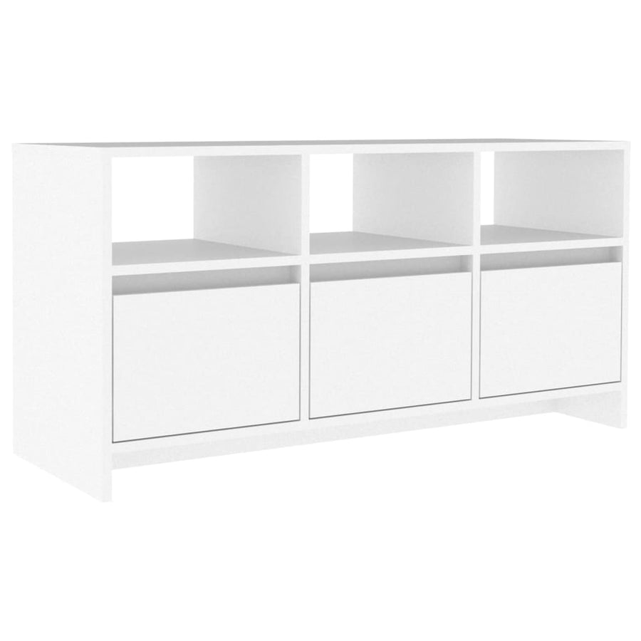 Tv-meubel 102x37,5x52,5 cm bewerkt hout wit