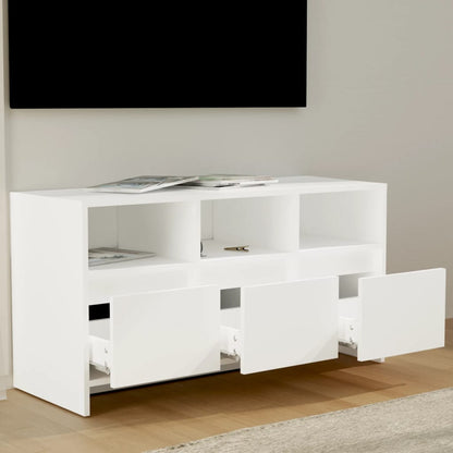 Tv-meubel 102x37,5x52,5 cm bewerkt hout wit