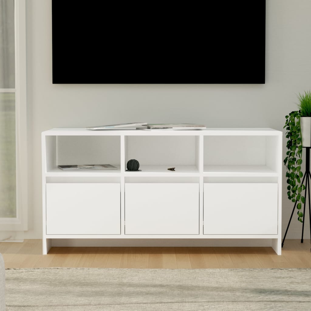 Tv-meubel 102x37,5x52,5 cm bewerkt hout wit