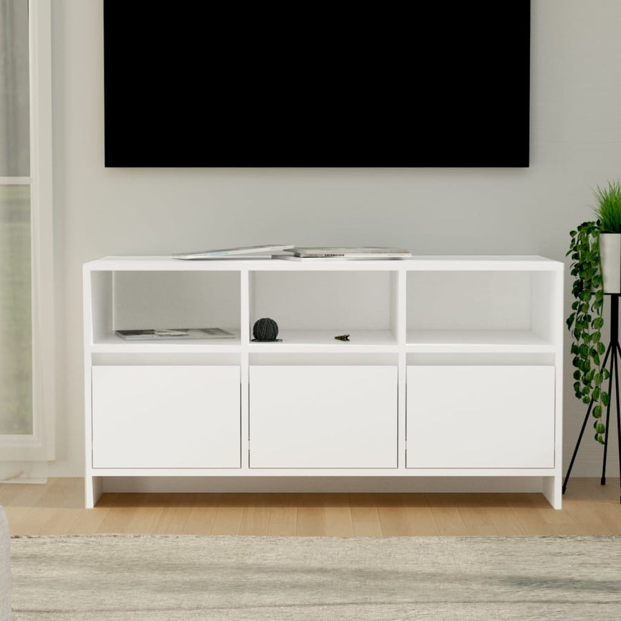 Tv-meubel 102x37,5x52,5 cm bewerkt hout wit
