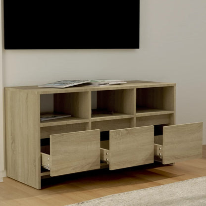 Tv-meubel 102x37,5x52,5 cm bewerkt hout sonoma eikenkleurig