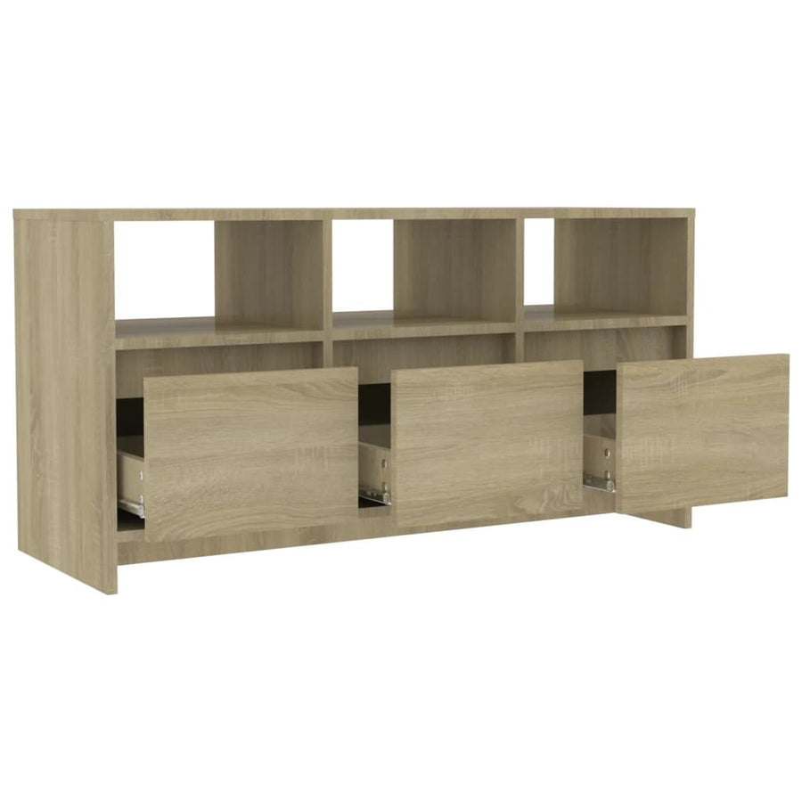 Tv-meubel 102x37,5x52,5 cm bewerkt hout sonoma eikenkleurig