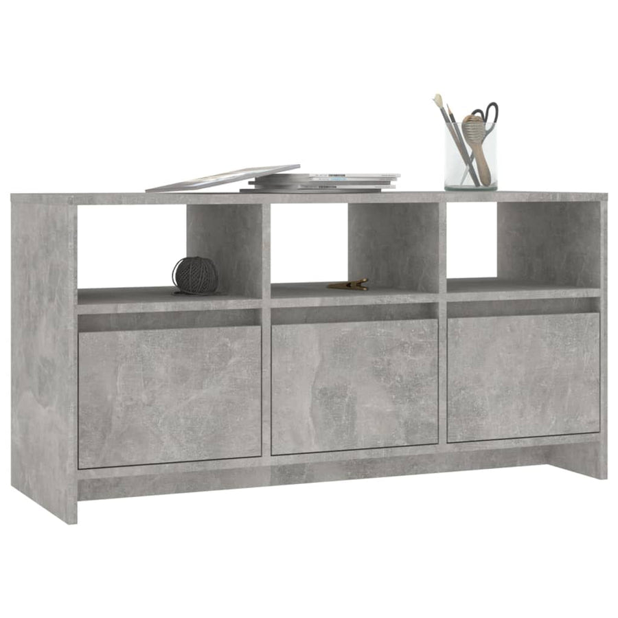 Tv-meubel 102x37,5x52,5 cm bewerkt hout betongrijs