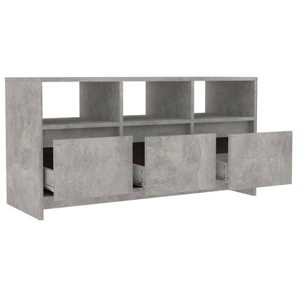 Tv-meubel 102x37,5x52,5 cm bewerkt hout betongrijs