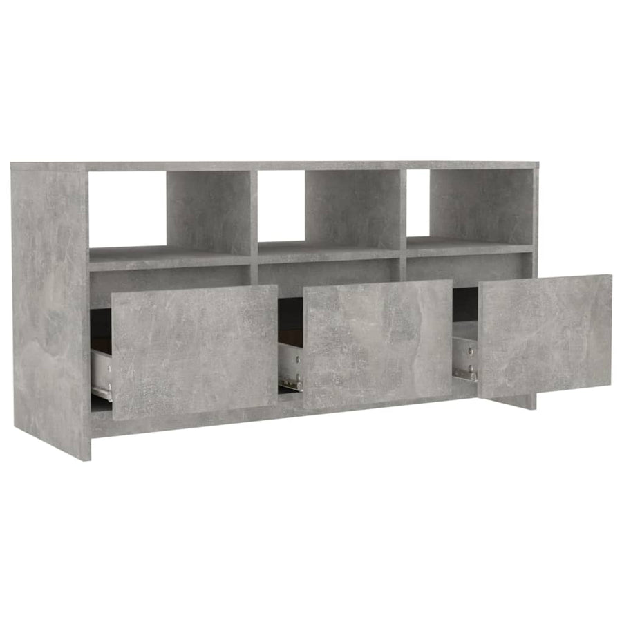 Tv-meubel 102x37,5x52,5 cm bewerkt hout betongrijs
