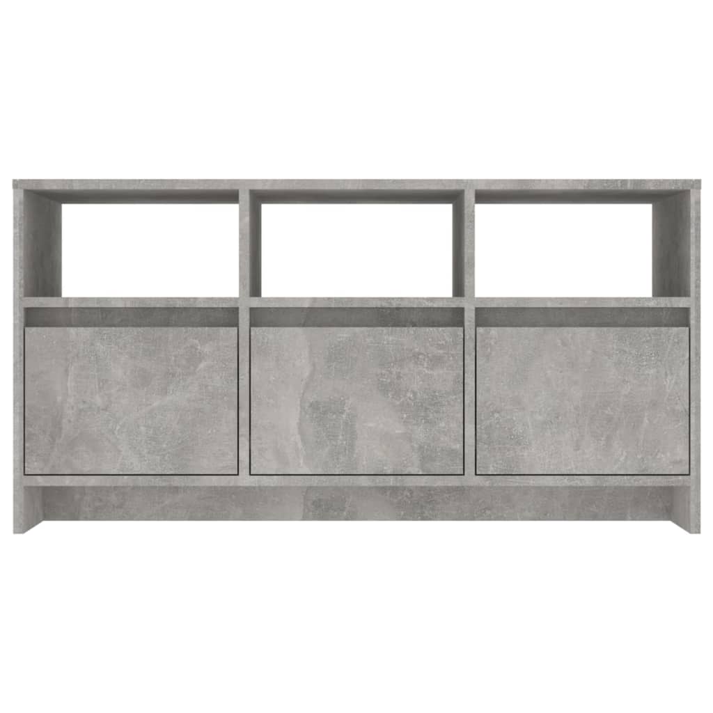 Tv-meubel 102x37,5x52,5 cm bewerkt hout betongrijs