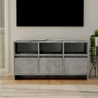 Tv-meubel 102x37,5x52,5 cm betongrijs bewerkt hout