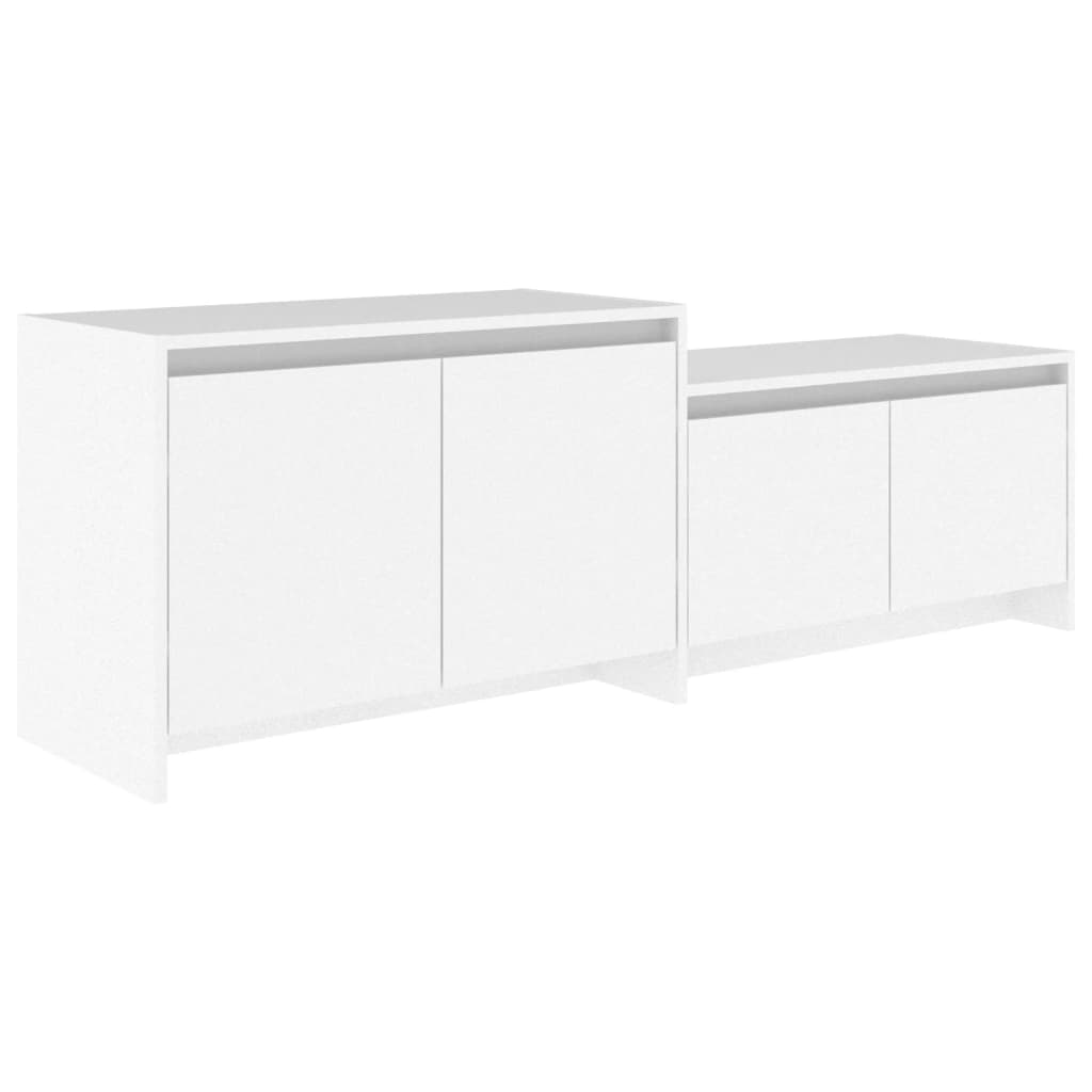 Tv-Meubel 146,5X35X50 Cm Bewerkt Hout Wit