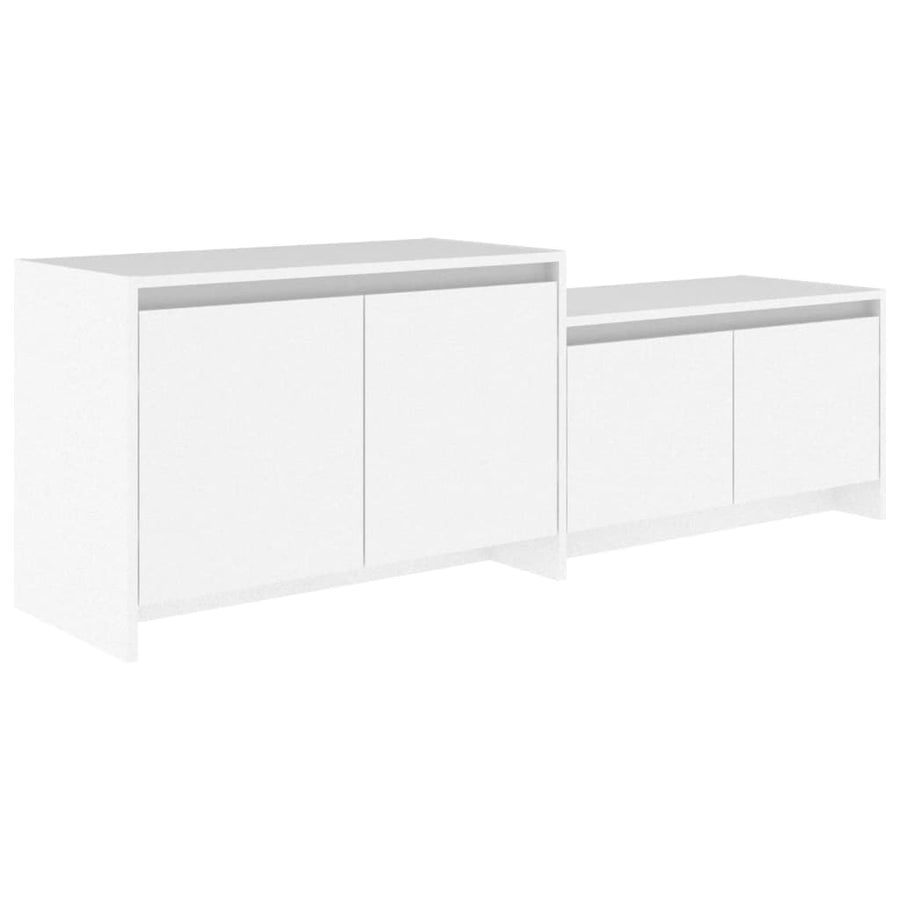 Tv-Meubel 146,5X35X50 Cm Bewerkt Hout Wit