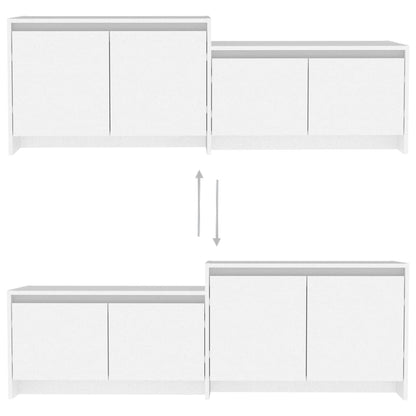Tv-Meubel 146,5X35X50 Cm Bewerkt Hout Wit