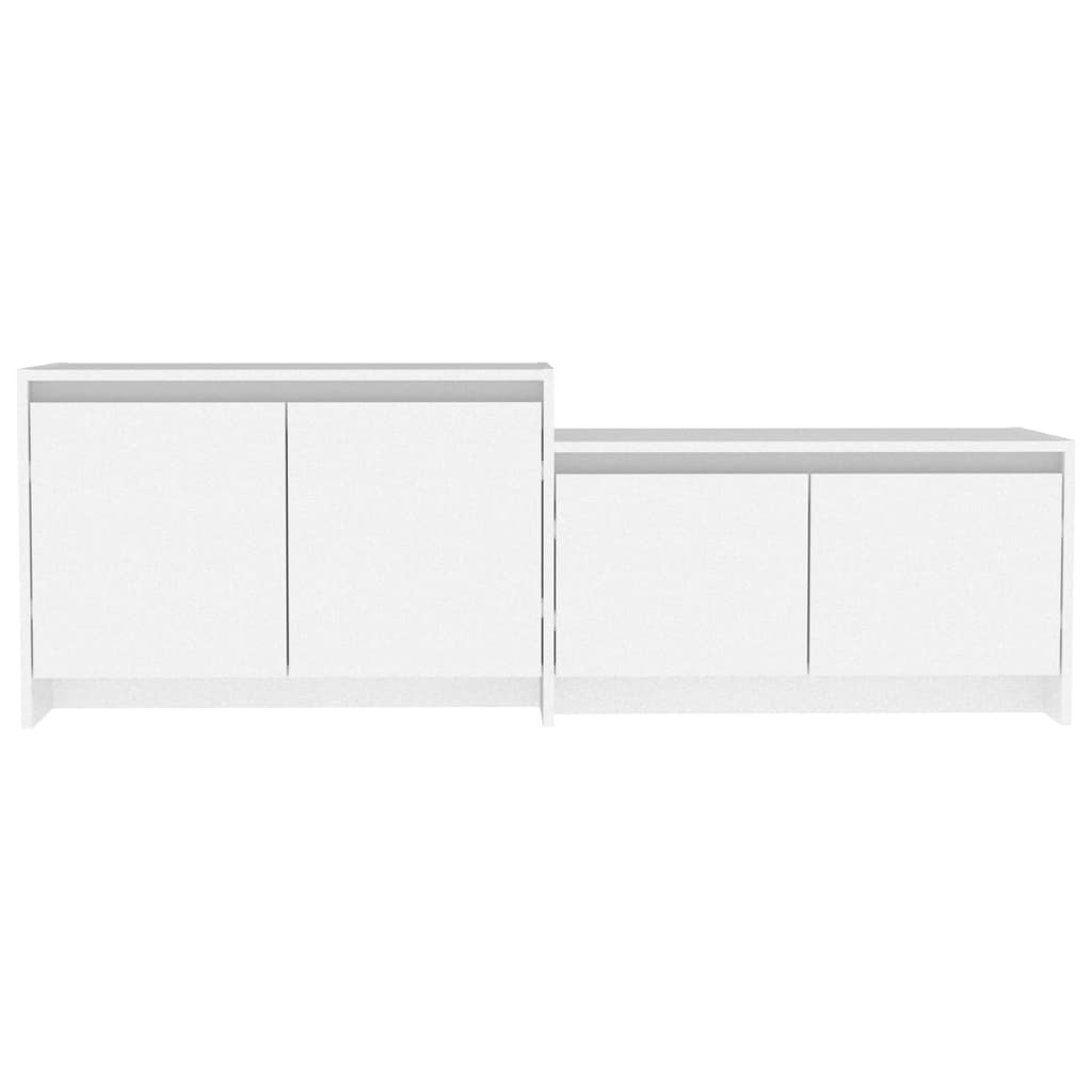 Tv-Meubel 146,5X35X50 Cm Bewerkt Hout Wit