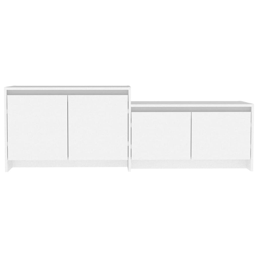 Tv-Meubel 146,5X35X50 Cm Bewerkt Hout Wit