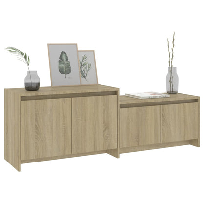 Tv-Meubel 146,5X35X50 Cm Bewerkt Hout Kleurig Sonoma eiken