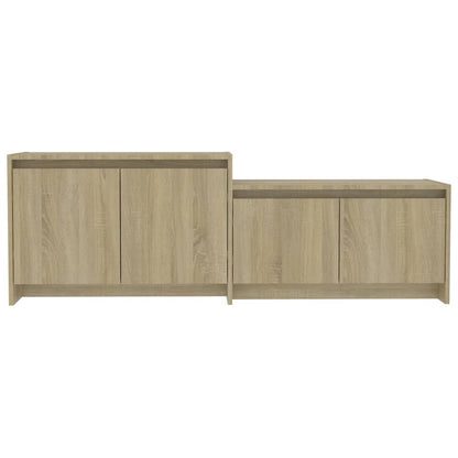 Tv-Meubel 146,5X35X50 Cm Bewerkt Hout Kleurig Sonoma eiken