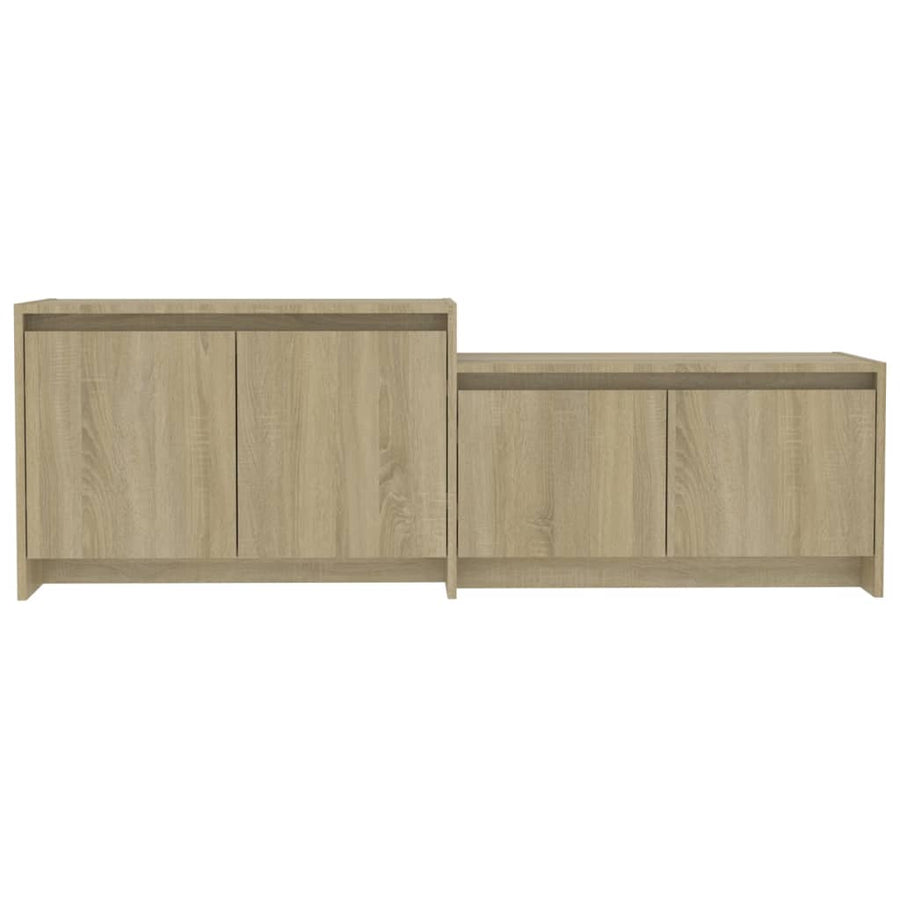 Tv-Meubel 146,5X35X50 Cm Bewerkt Hout Kleurig Sonoma eiken