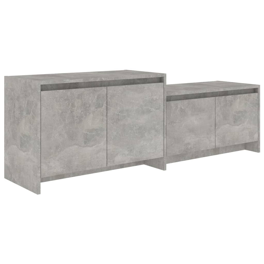 Tv-Meubel 146,5X35X50 Cm Bewerkt Hout Betongrijs