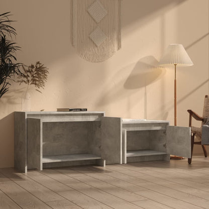 Tv-Meubel 146,5X35X50 Cm Bewerkt Hout Betongrijs